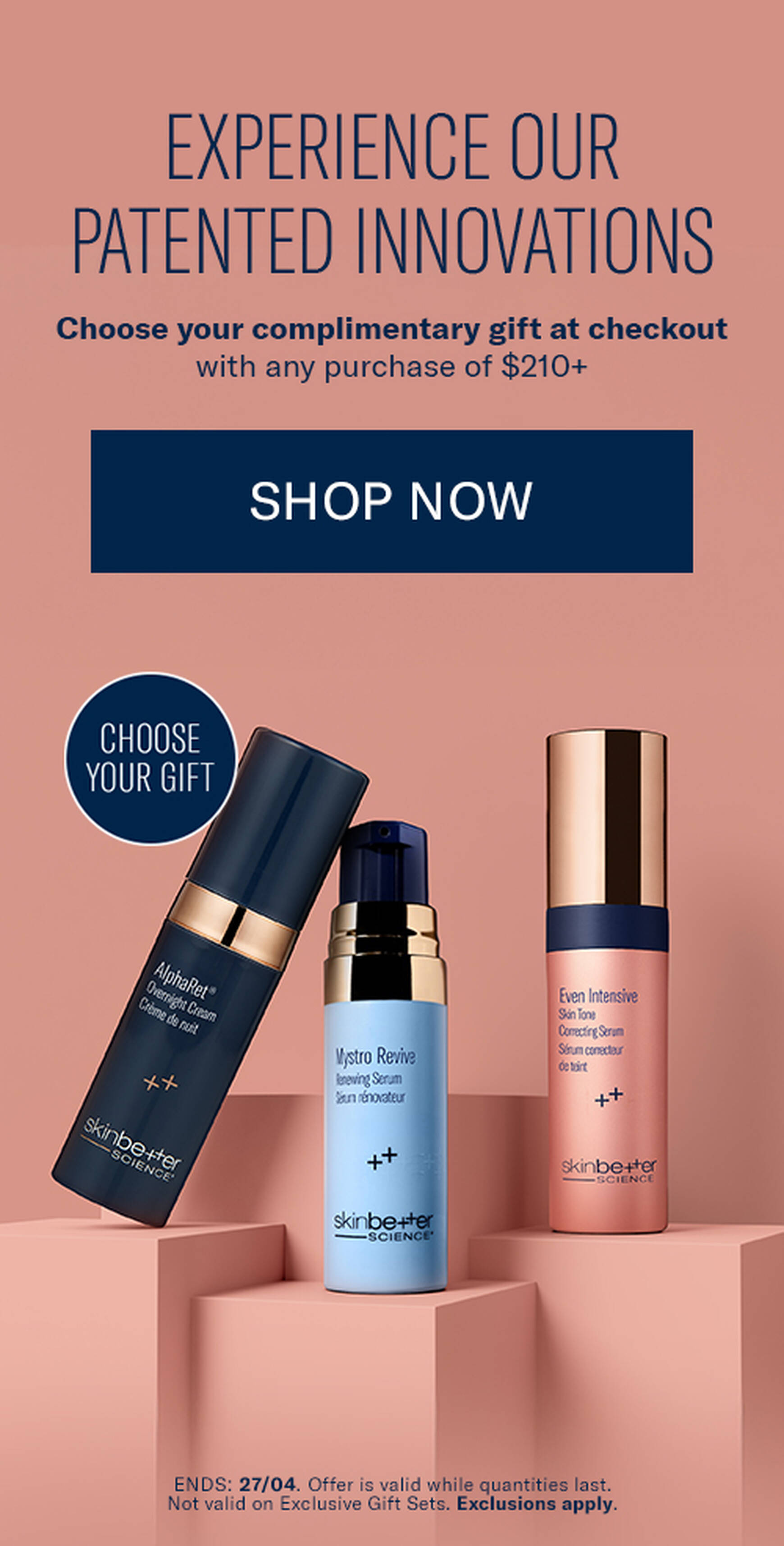 gifts on orders $210+